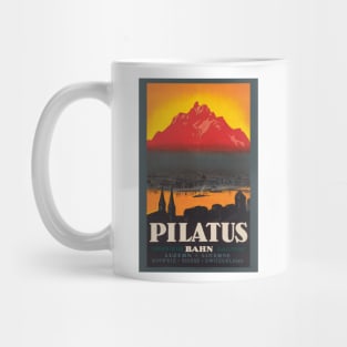 Pilatus Bahn Switzerland Vintage Poster 1910 Mug